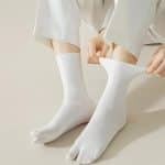 Chaussettes Tabi japonaises en coton mi-mollet