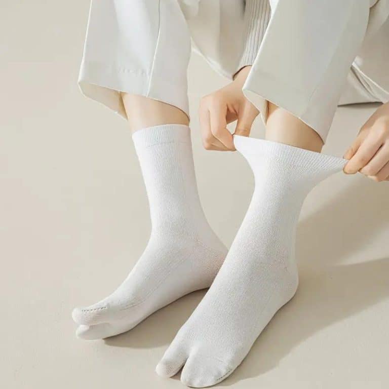 Chaussettes Tabi japonaises en coton mi-mollet
