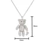 Collier d’ourson pavé de zircones cubiques scintillantes