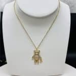 Collier d’ourson pavé de zircones cubiques scintillantes