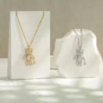 Collier d’ourson pavé de zircones cubiques scintillantes