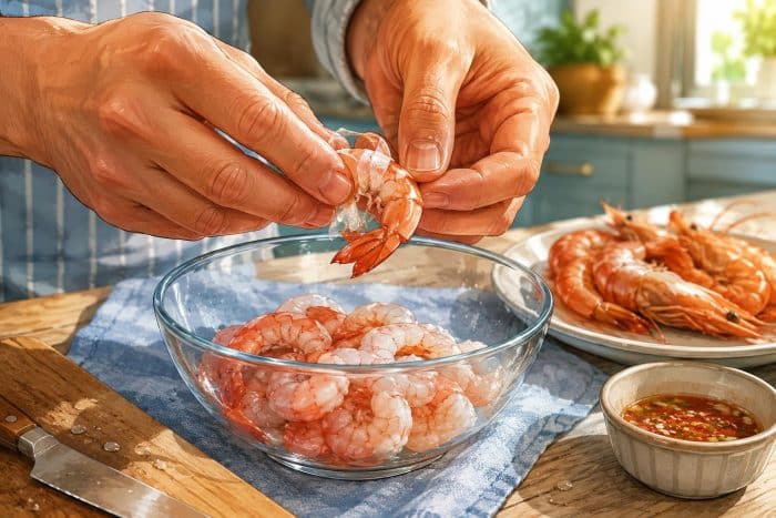 Comment décortiquer des crevettes rapidement (crues, cuites ou congelées) comme un pro ?