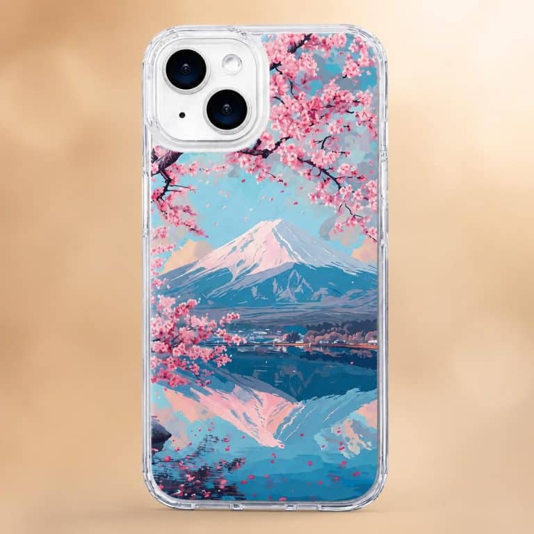 Coque de Protection pour Iphone avec Motifs de Paysages Japonais du Mont Fuji - 3 - picture 4198