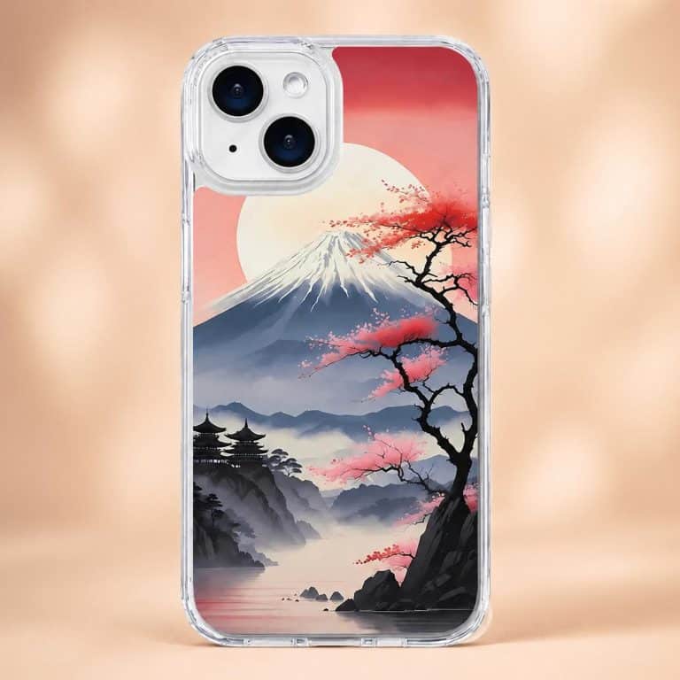 Coque de Protection pour Iphone avec Motifs de Paysages Japonais du Mont Fuji - 5 - picture 9912
