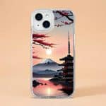 Coque de Protection pour Iphone avec Motifs de Paysages Japonais du Mont Fuji - 6 - picture 2356