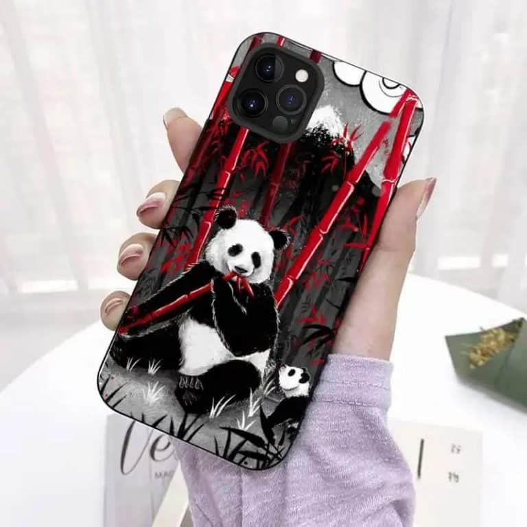 Coque-de-Telephone-avec-Motif-de-Panda-et-Bambous-Rouges-galerie-3262