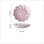 Coupelle à sauce en céramique japonaise avec motif floral en relief - Rose Glacé