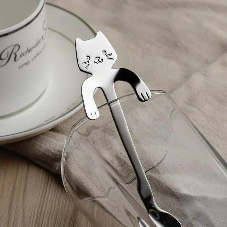 Cuillere-a-Cafe-de-Chat-en-Acier-Inoxydable-a-Suspendre-galerie-1601
