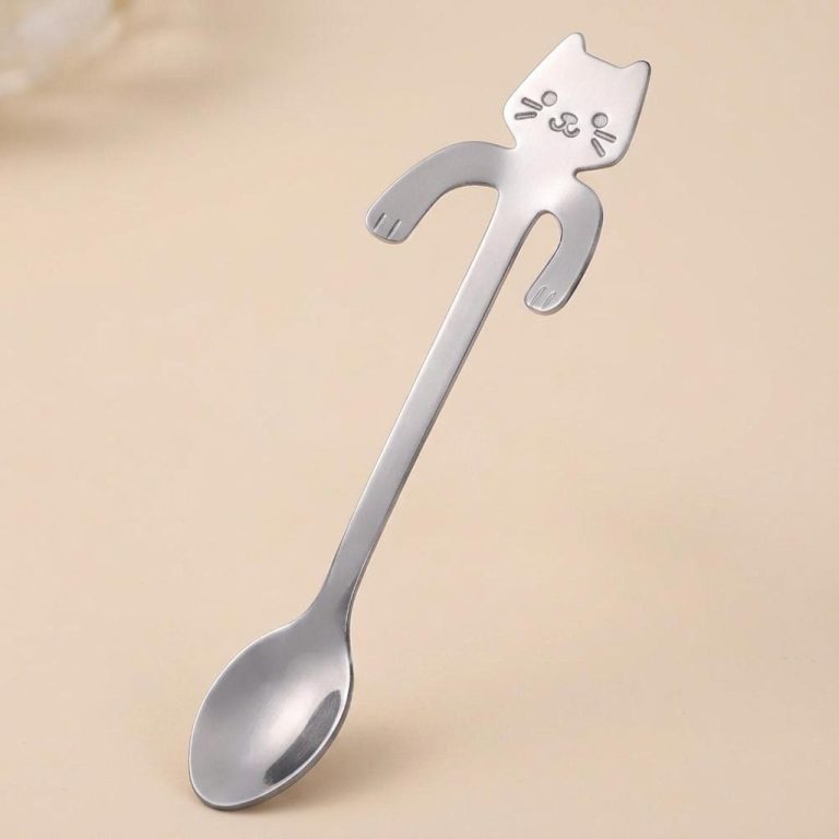 Cuillere-a-Cafe-de-Chat-en-Acier-Inoxydable-a-Suspendre-picture-1169