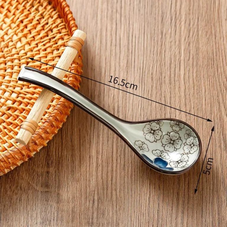 Cuillere-a-Soupe-Japonaise-en-Ceramique-Ornee-de-Decors-Floraux-et-Naturels-galerie-1398