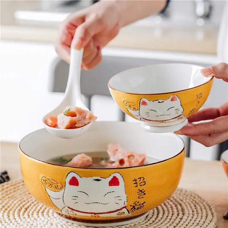Cuillere-a-Soupe-en-Ceramique-avec-Motif-Maneki-neko-galerie-7887