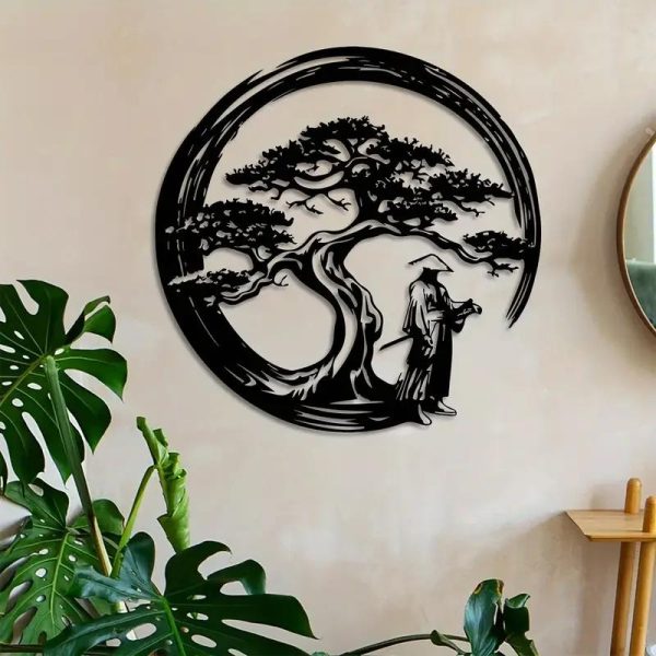 Déco murale originale en métal d’arbre de vie