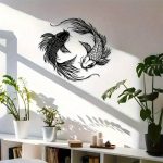Decoration-Murale-Japonaise-en-Metal-a-Motifs-de-Poissons-Koi-galerie-3736