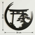 Decoration-Murale-Japonaise-en-Metal-avec-Torii-et-Bonsai-Ajoures-technique-2466