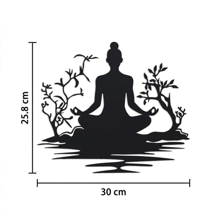 Decoration-Murale-Metal-zen-avec-Silhouette-de-Meditation-technique-1274