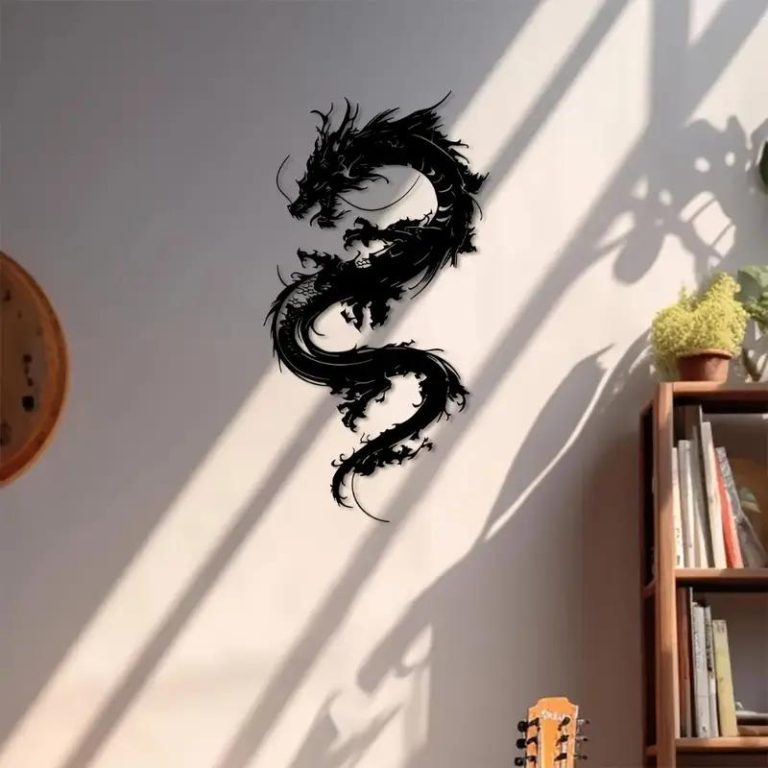 Decoration-Murale-en-Metal-avec-Silhouette-de-Dragon-Asiatique-Noir-galerie-1866