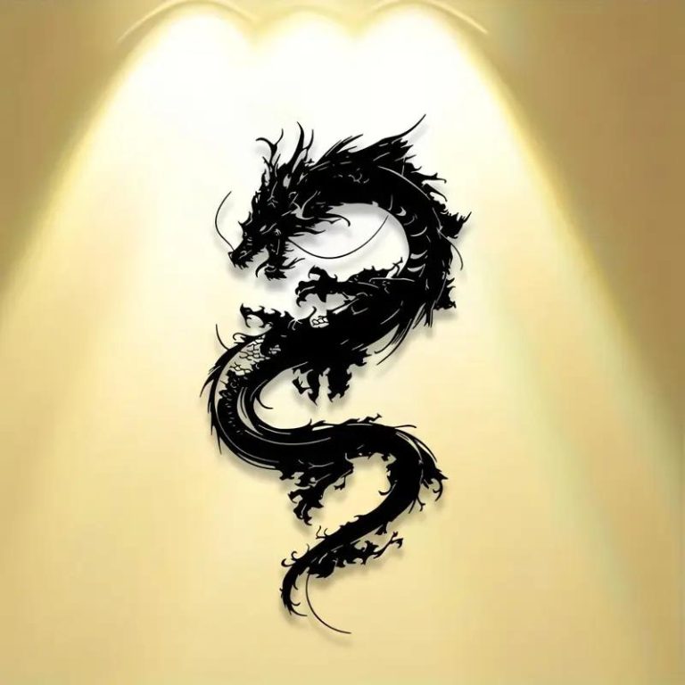 Decoration-Murale-en-Metal-avec-Silhouette-de-Dragon-Asiatique-Noir-galerie-6808