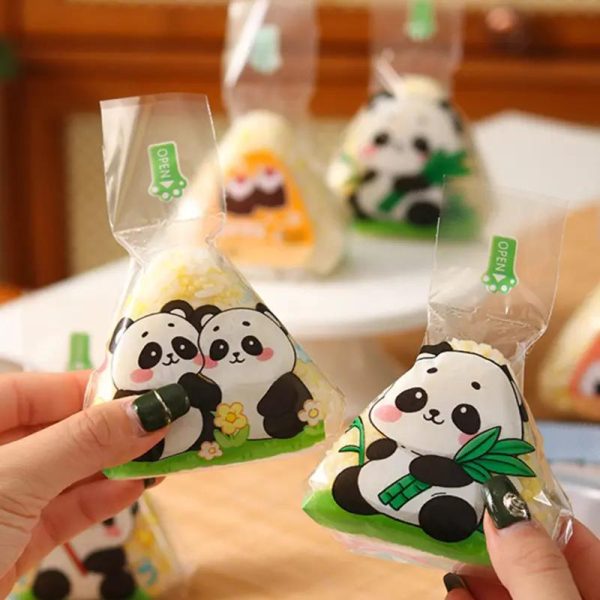 Emballage onigiri triangulaire kawaii en lot de 50