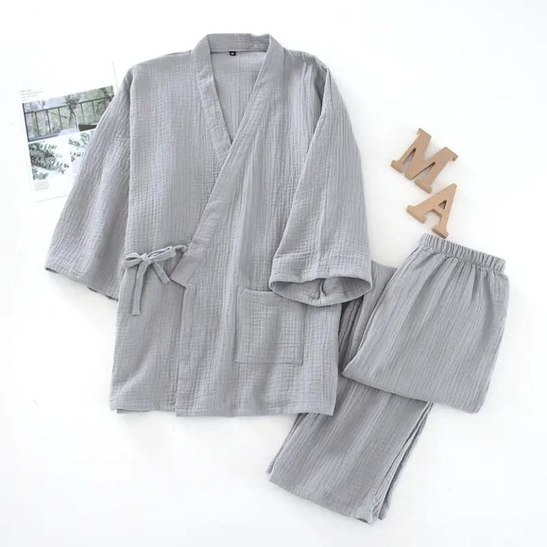 Ensemble-Pyjama-Kimono-en-Coton-Leger-et-Respirant-avec-Veste-Croisee-et-Ceinture-galerie-3985