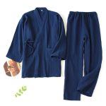 Ensemble-Pyjama-Kimono-en-Coton-Leger-et-Respirant-avec-Veste-Croisee-et-Ceinture-galerie-5063