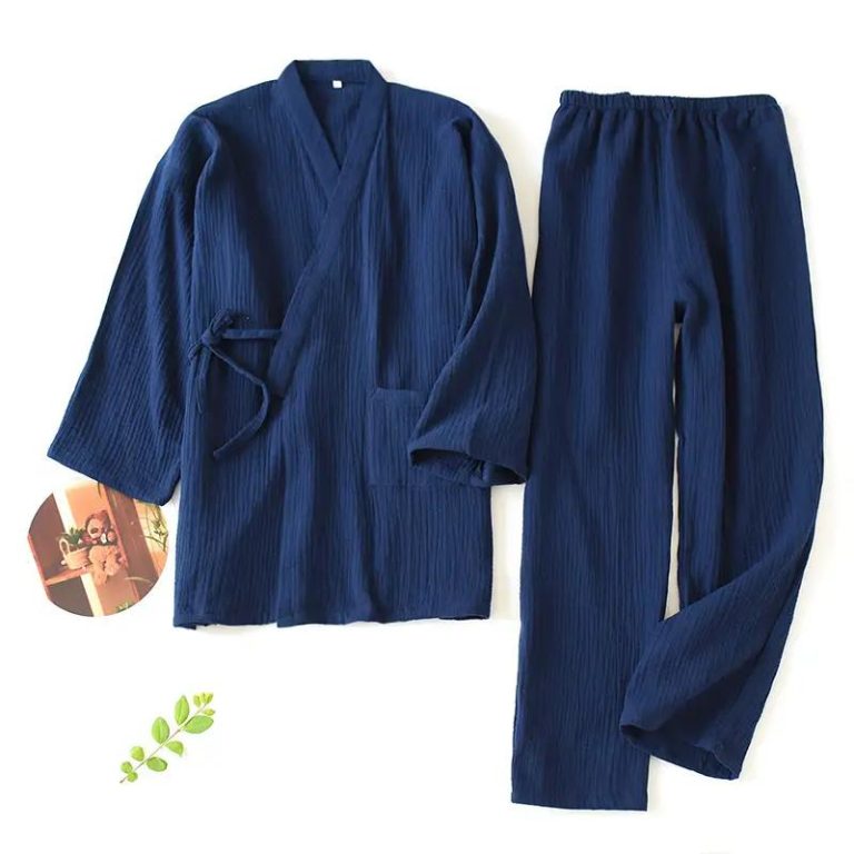 Ensemble-Pyjama-Kimono-en-Coton-Leger-et-Respirant-avec-Veste-Croisee-et-Ceinture-galerie-5063