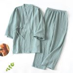 Ensemble-Pyjama-Kimono-en-Coton-Leger-et-Respirant-avec-Veste-Croisee-et-Ceinture-galerie-5072