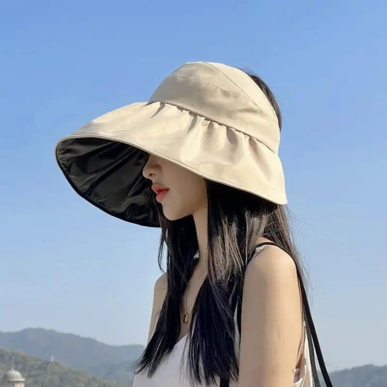 Grand chapeau de soleil femme à ouverture pour les cheveux