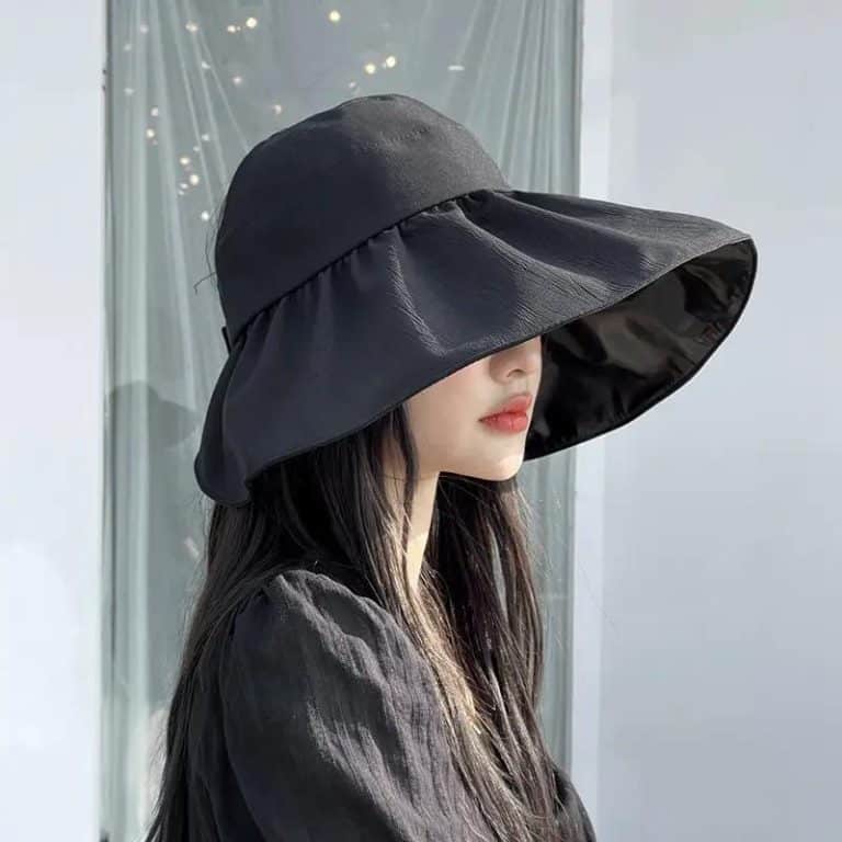 Grand chapeau de soleil femme à ouverture pour les cheveux