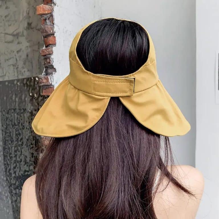 Grand chapeau de soleil femme à ouverture pour les cheveux