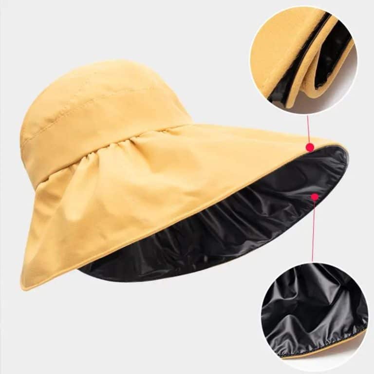 Grand chapeau de soleil femme à ouverture pour les cheveux