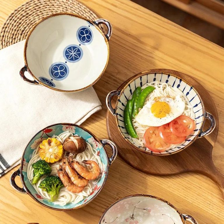 Grand-bol-Ramen-Japonais-en-Ceramique-a-Motifs-Floraux-et-Anses-Laterales-galerie-5468