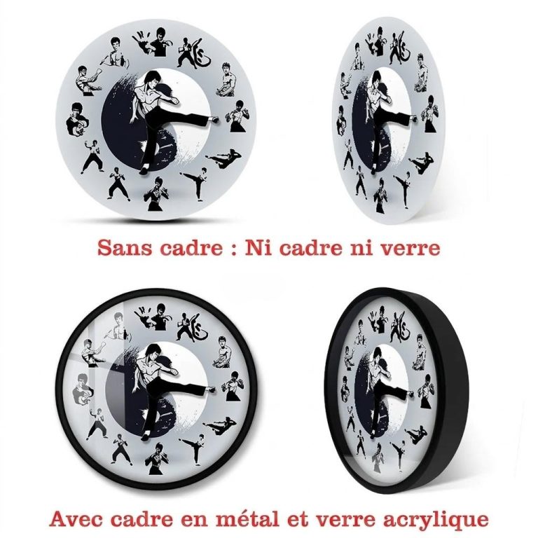 Horloge-Karate-yin-Yang-Decorative-technique-7092