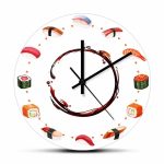 Horloge-Murale-Sushi-avec-Illustrations-de-Makis-et-Nigiris-galerie-1281