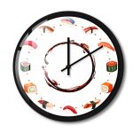 Horloge-Murale-Sushi-avec-Illustrations-de-Makis-et-Nigiris-galerie-8156