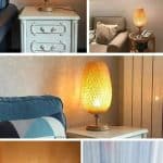 Lampe rotin bambou à abat-jour ajouré tressé à la main