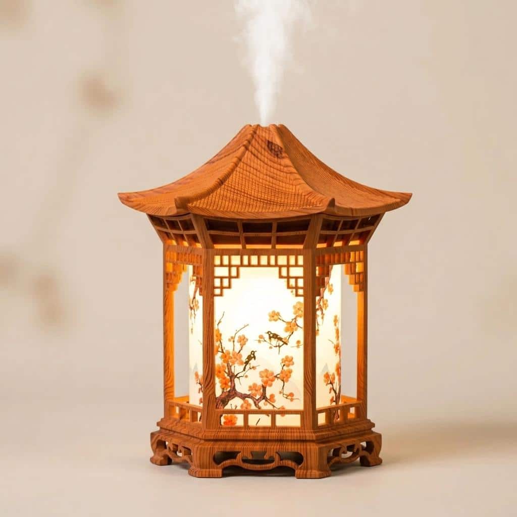 Lampes diffuseur d'huiles essentielles en lanterne de pagode japonaise