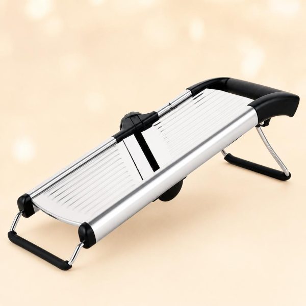 Mandoline en Acier Inoxydable avec Rape a Daikon et Lames Interchangeables