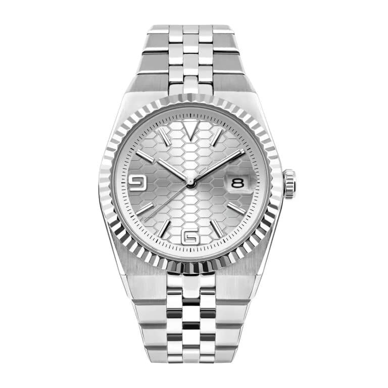 Montre automatique en acier inoxydable avec mouvement japonais - Blanc