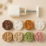 Mooncake-Moule-a-Presse-Manuelle-et-Tampons-Decoratifs-Interchangeables-picture-4262