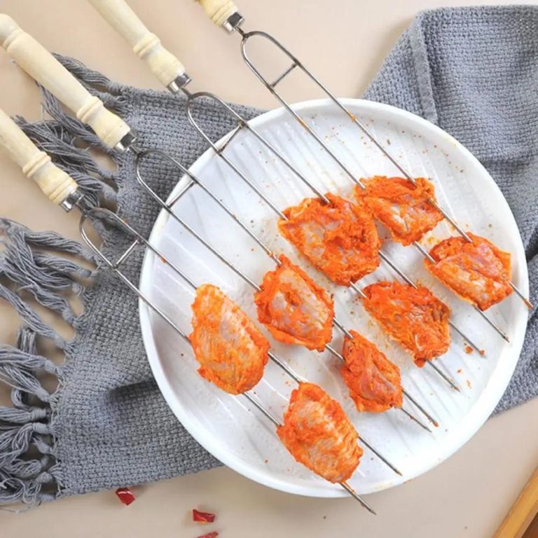 Piques-a-Brochettes-Inox-a-Double-Tige-avec-Manche-en-Bois-en-lot-de-5-galerie-5544