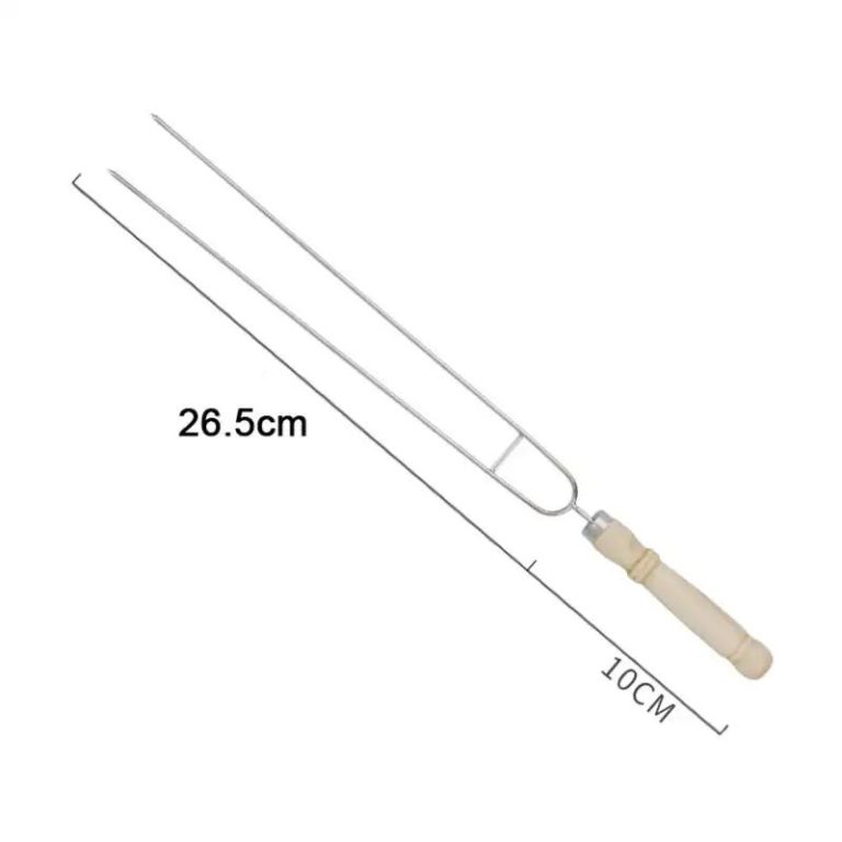 Piques-a-Brochettes-Inox-a-Double-Tige-avec-Manche-en-Bois-en-lot-de-5-galerie-6885