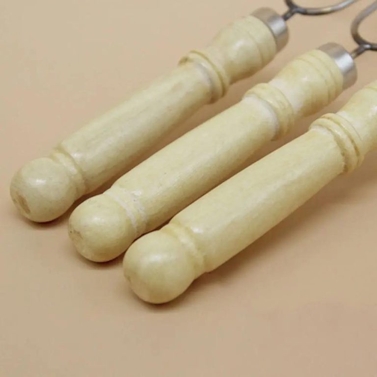 Piques-a-Brochettes-Inox-a-Double-Tige-avec-Manche-en-Bois-en-lot-de-5-galerie-9160