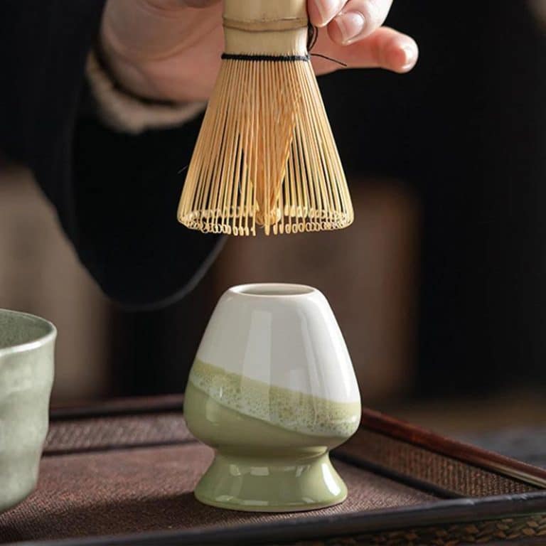 Porte-fouet à matcha en céramique émaillée