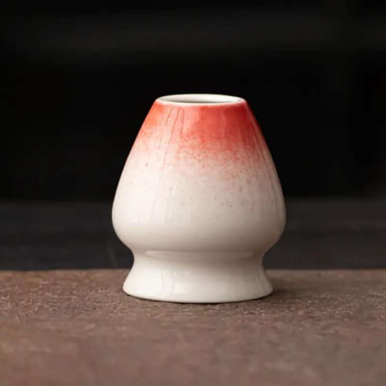 Porte-fouet à matcha en céramique émaillée - Rose Pâle
