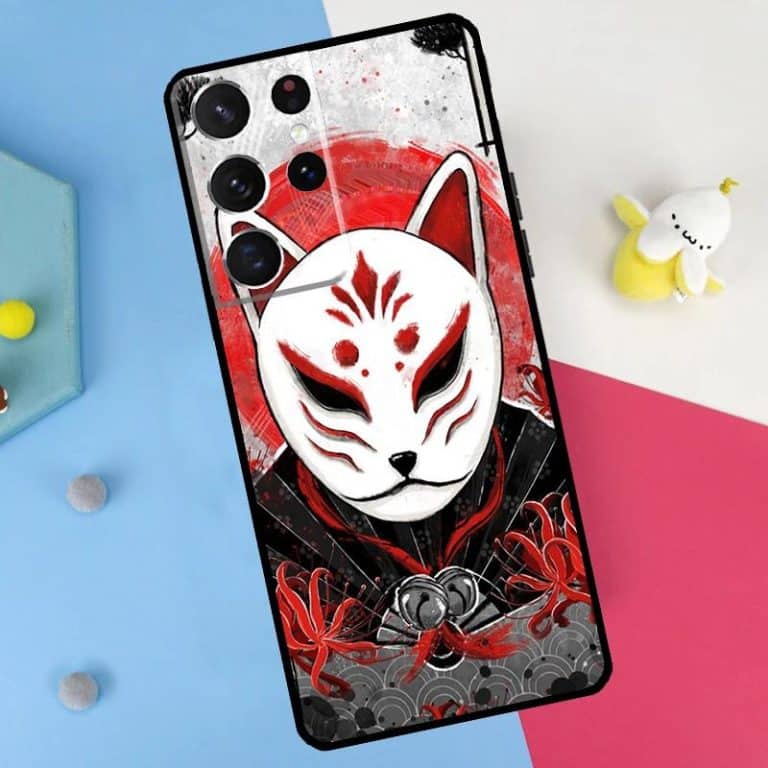Protection-de-Smartphone-en-Silicone-avec-Design-de-Masque-Kitsune-galerie-3063