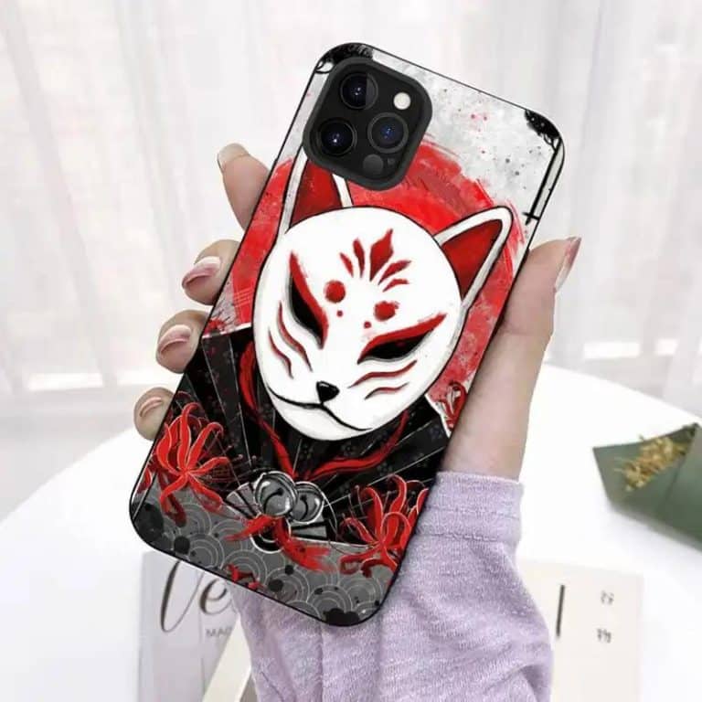 Protection-de-Smartphone-en-Silicone-avec-Design-de-Masque-Kitsune-galerie-9996