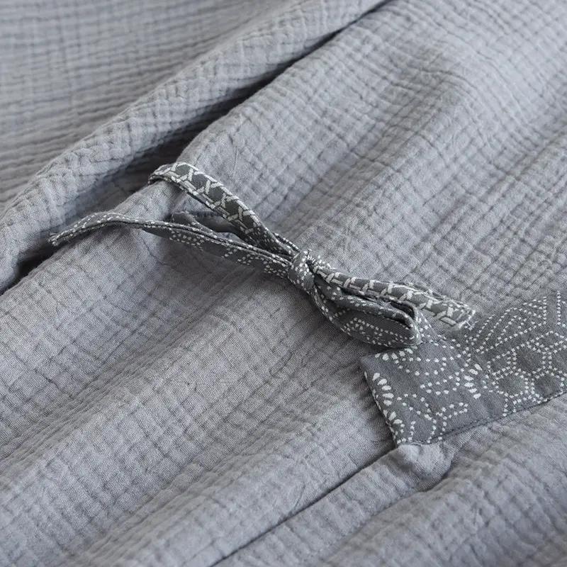 Pyjama japonais jinbei en coton à motifs géométriques