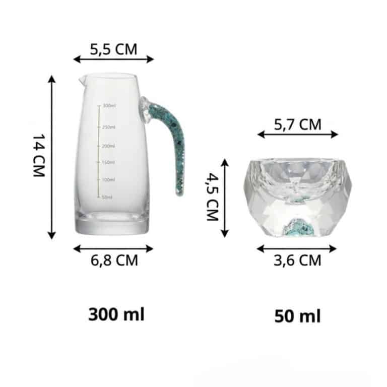 Set de carafe et verres à umeshu en cristal Edo facetté