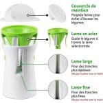 Spiraliseur de légumes manuel pour spaghettis et julienne