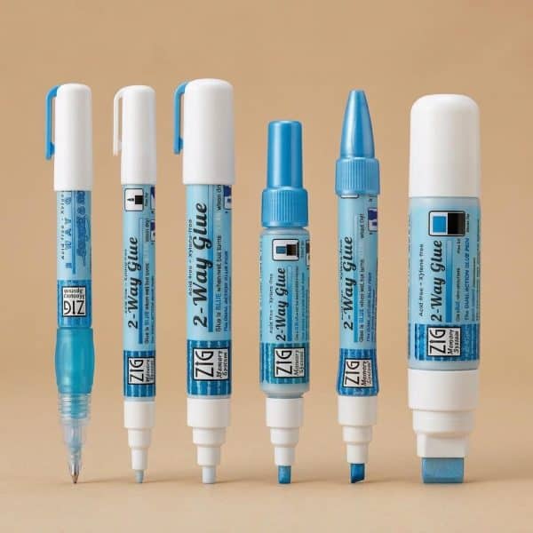 Stylo applicateur de colle Kuretake à embout interchangeable pour collage et calligraphie
